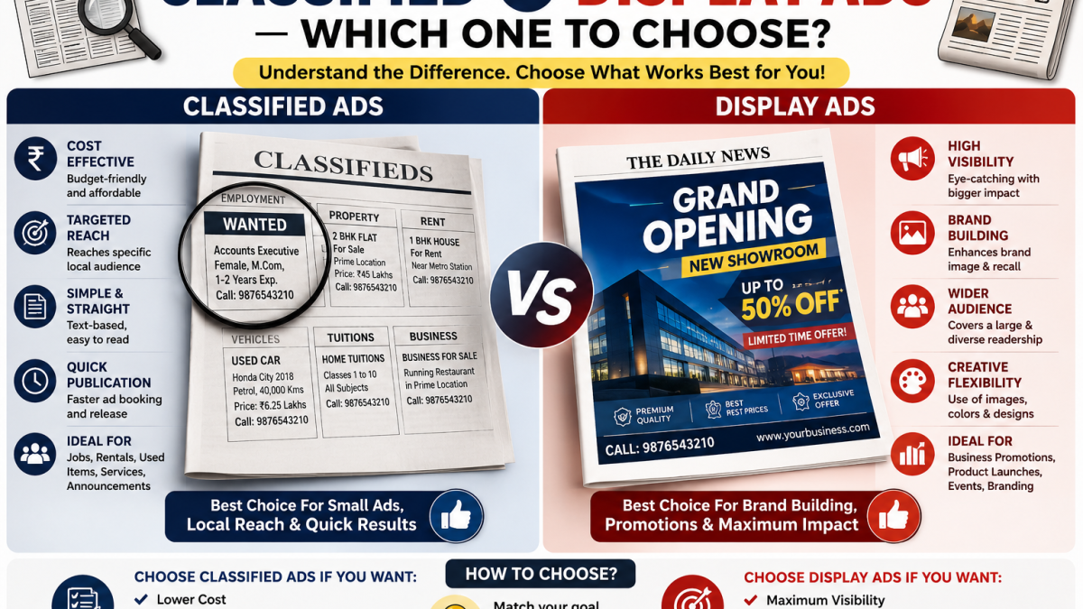 Classified vs Display Ads — Which One to Choose?