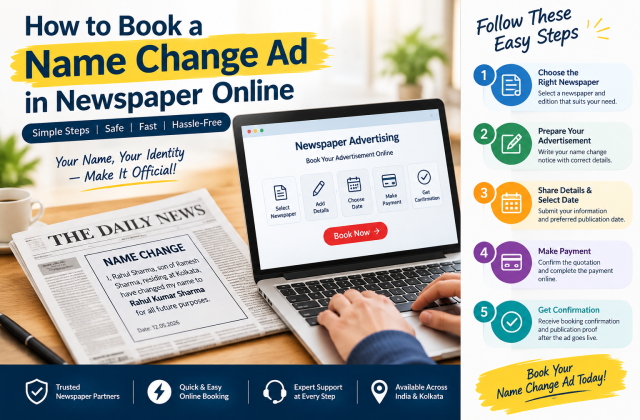 How to Book a Name Change Ad in Newspaper Online