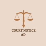 Notice ad in Newspaper